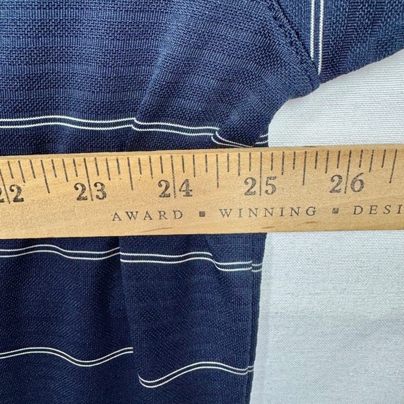 Champion Golf Polo Shirt Duo Dry Striped Navy Blue Short Sleeve Sz XL - Picture 7 of 8